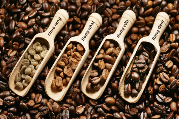 Các mức độ rang của hạt cà phê
